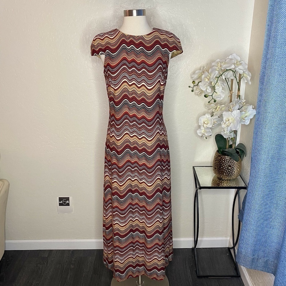 Stunning DAVID MEISTER Wavy Long Multicolor Dress